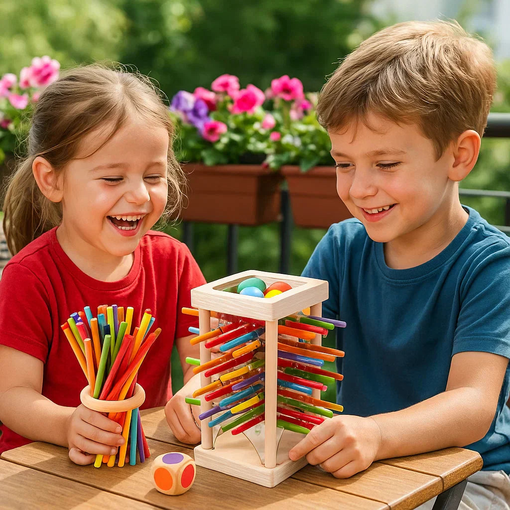 Holz-Stapelspiel 3-in-1 – Konzentration und Geschicklichkeit fördern