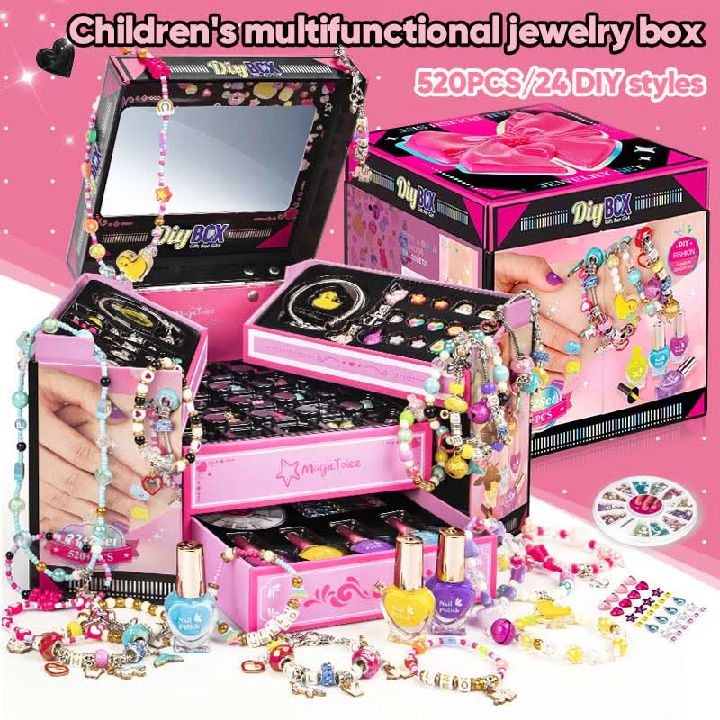 Jewelry Crafting Kit for Girls with Shiny Charms