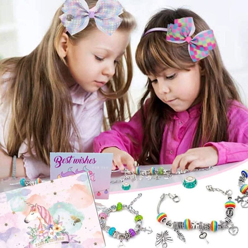 Jewelry Crafting Kit for Girls with Shiny Charms