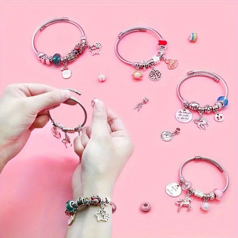 Jewelry Crafting Kit for Girls with Shiny Charms