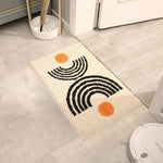 Elegante rutschfeste Badematte im Sonnenaufgangsdesign