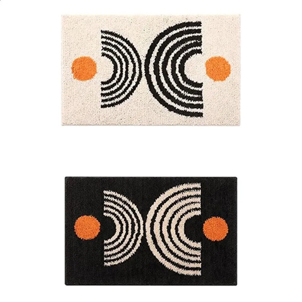 Elegante rutschfeste Badematte im Sonnenaufgangsdesign