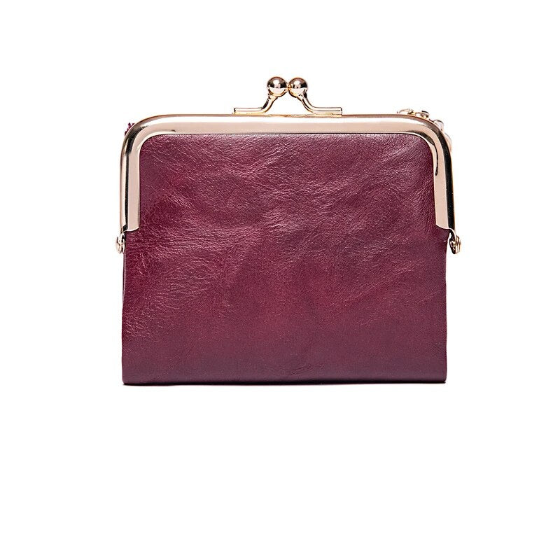 Elegante Damenbörse - Kompakte Geldtasche aus Leder