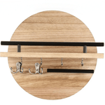 Eleganter Schlüsselhalter aus Holz für Ihre Wand