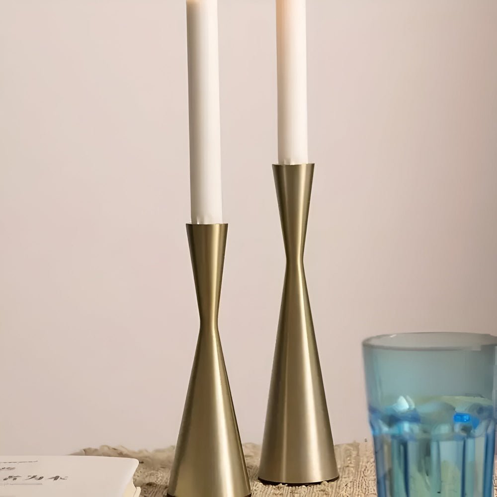 Luxuriöse Kerzenhalter aus Messing - 3er Set für Zuhause