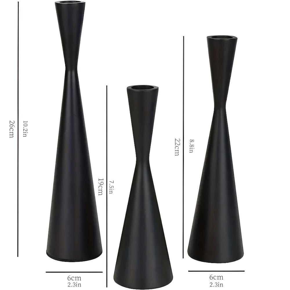 Luxuriöse Kerzenhalter aus Messing - 3er Set für Zuhause