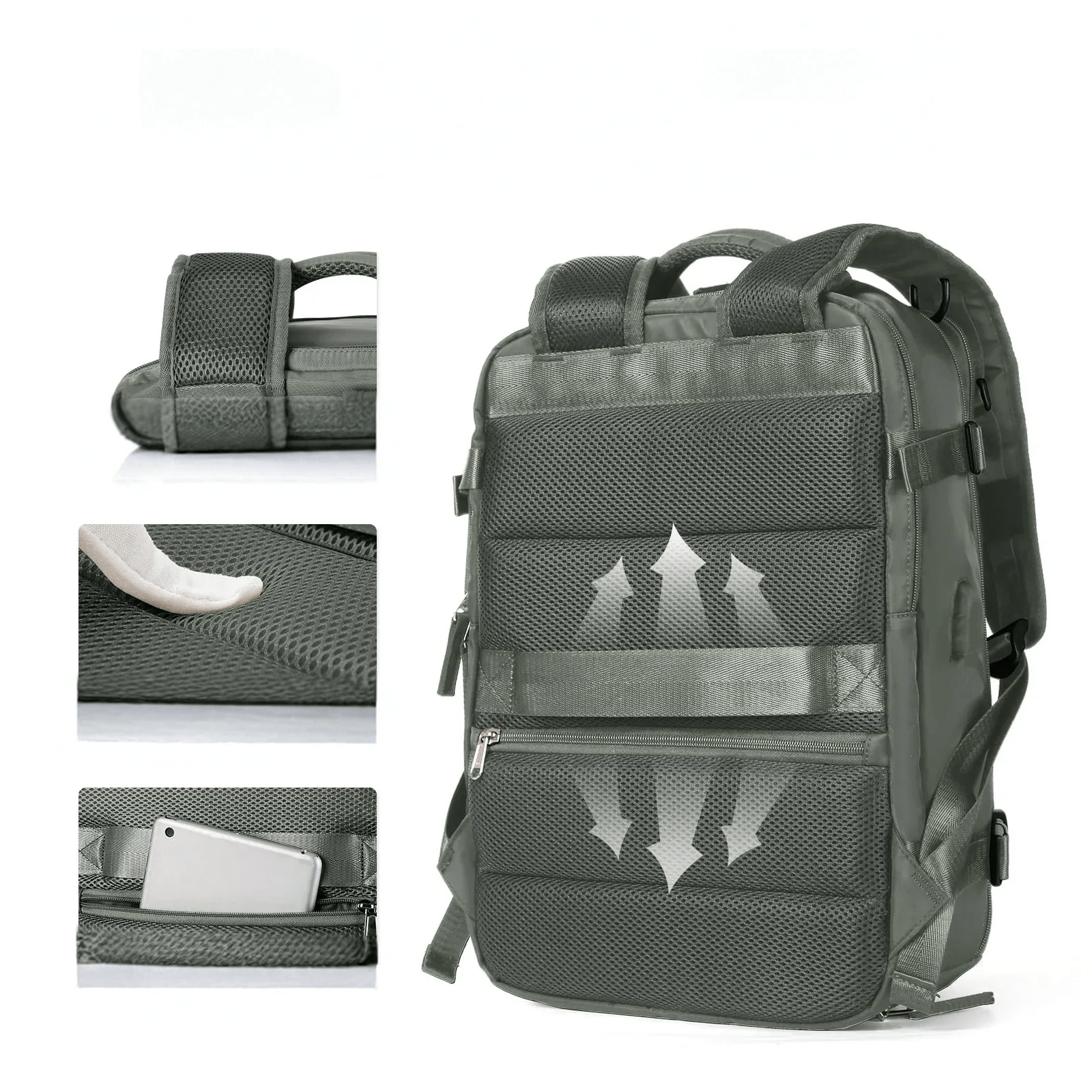 Robuster Reise-Rucksack – Wasserdicht mit USB Ladeanschluss