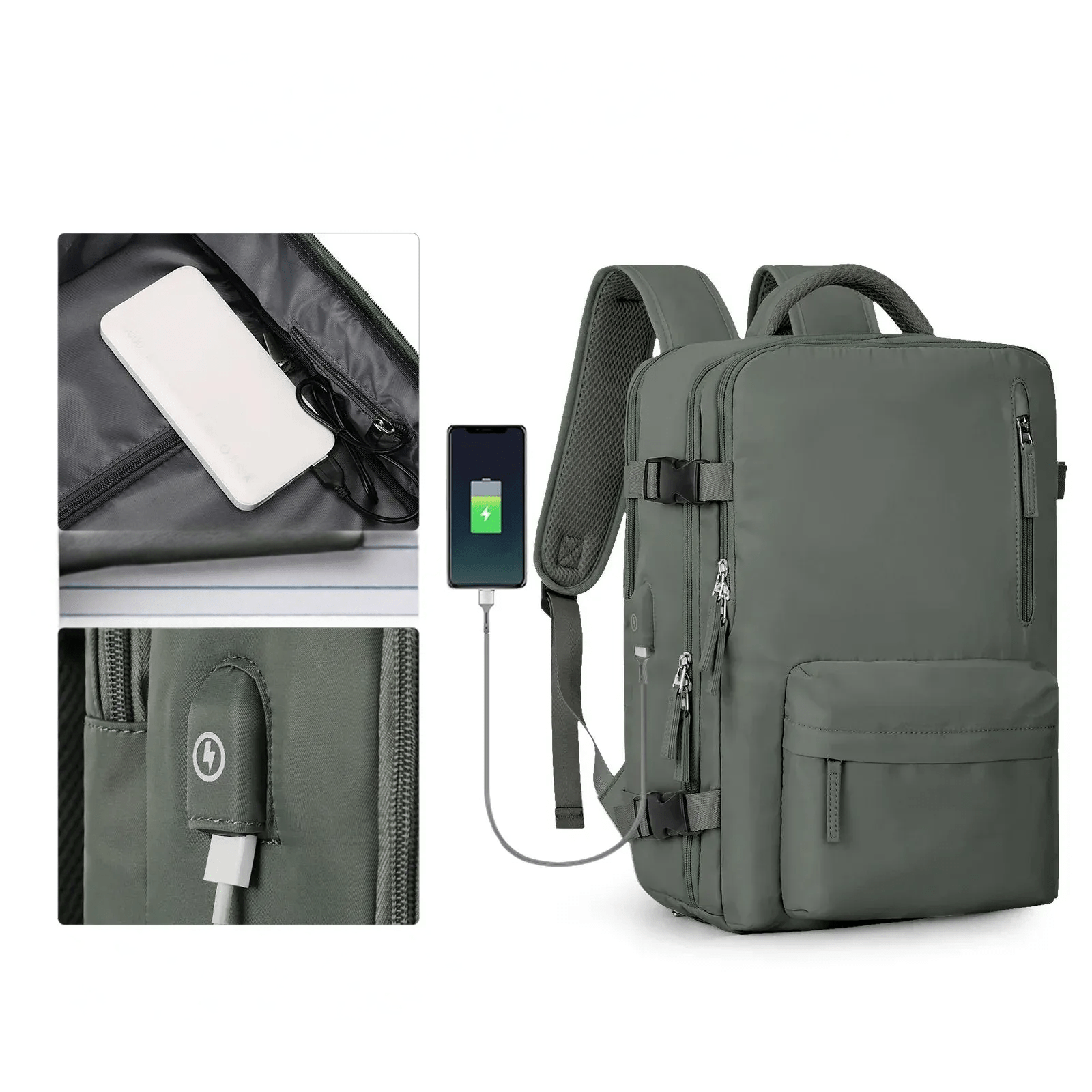 Robuster Reise-Rucksack – Wasserdicht mit USB Ladeanschluss
