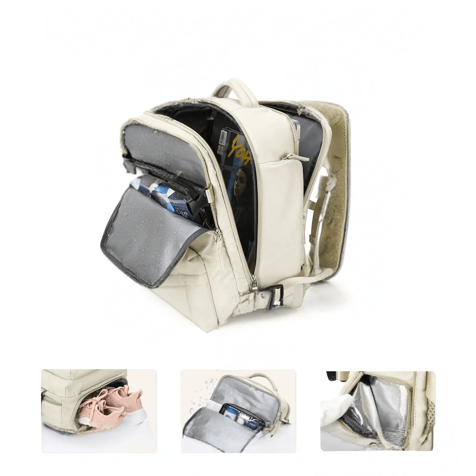 Robuster Reise-Rucksack – Wasserdicht mit USB Ladeanschluss