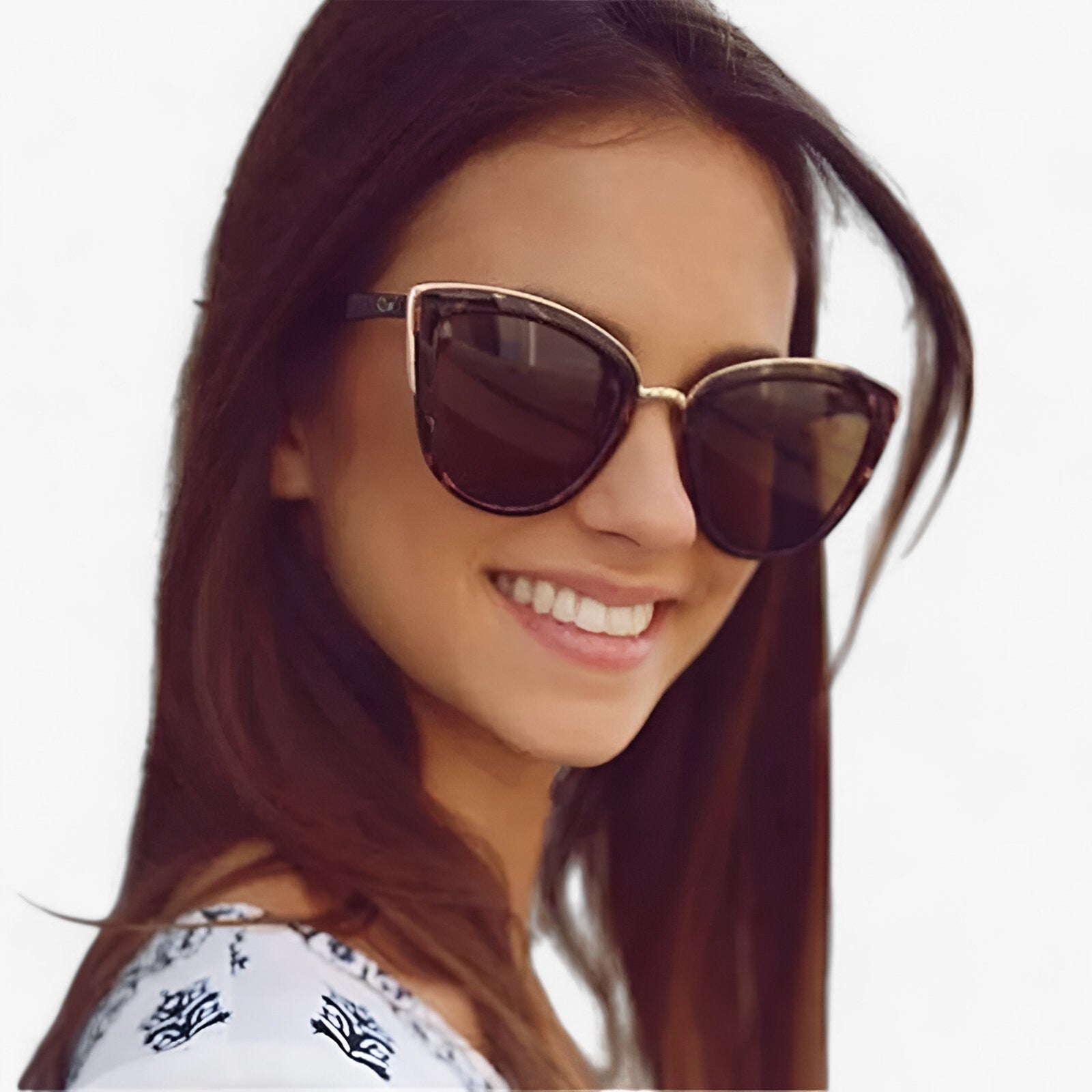 Elegante Cat-Eye Sonnenbrille für stilbewusste Frauen