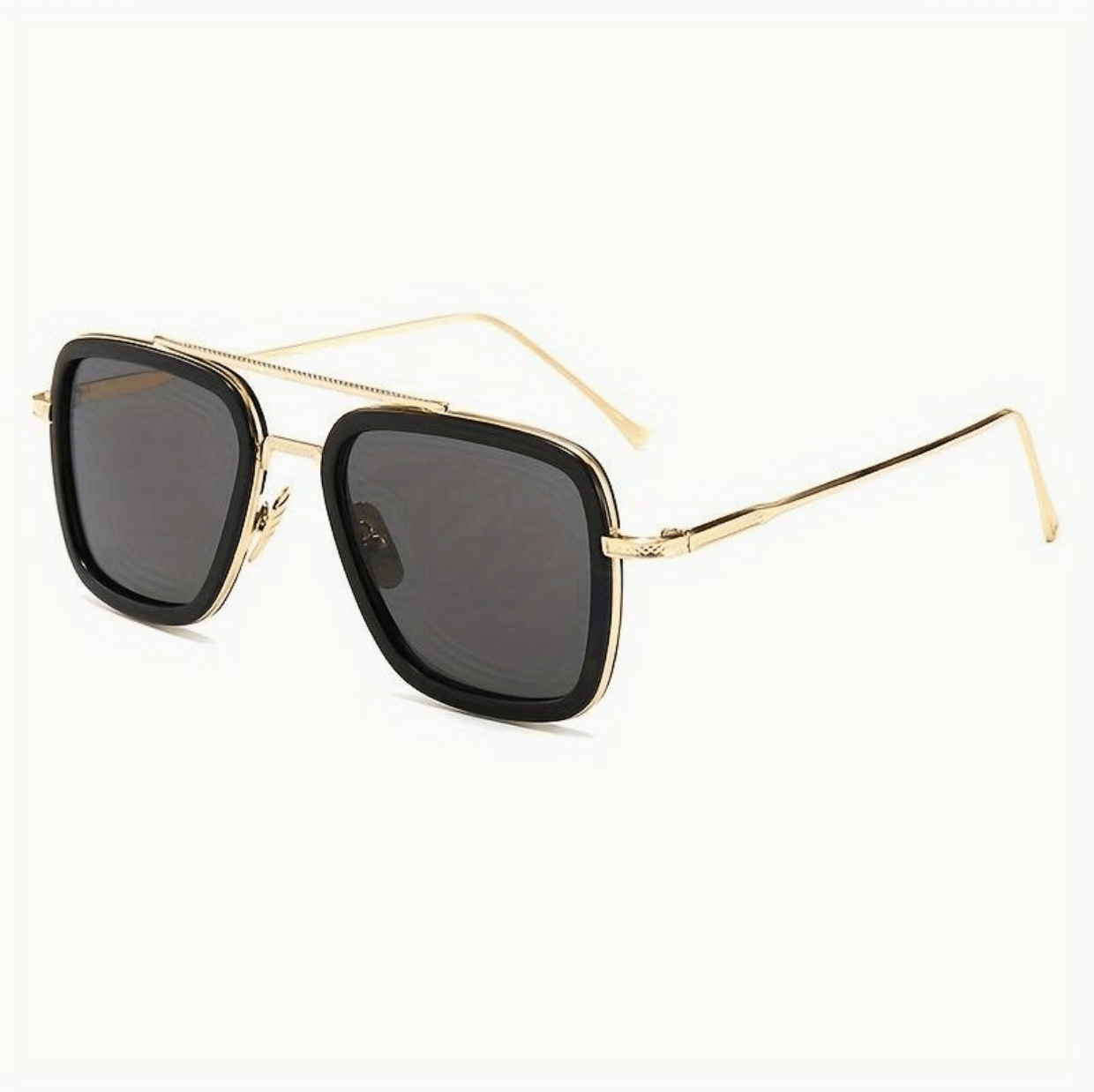 Elegante Sonnenbrille für Herren - Schwarz und Gold