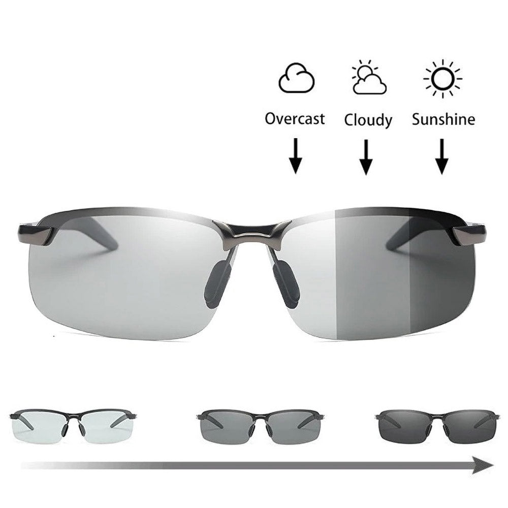 Lichtschützende Herren-Sonnenbrille mit automatischer Anpassung