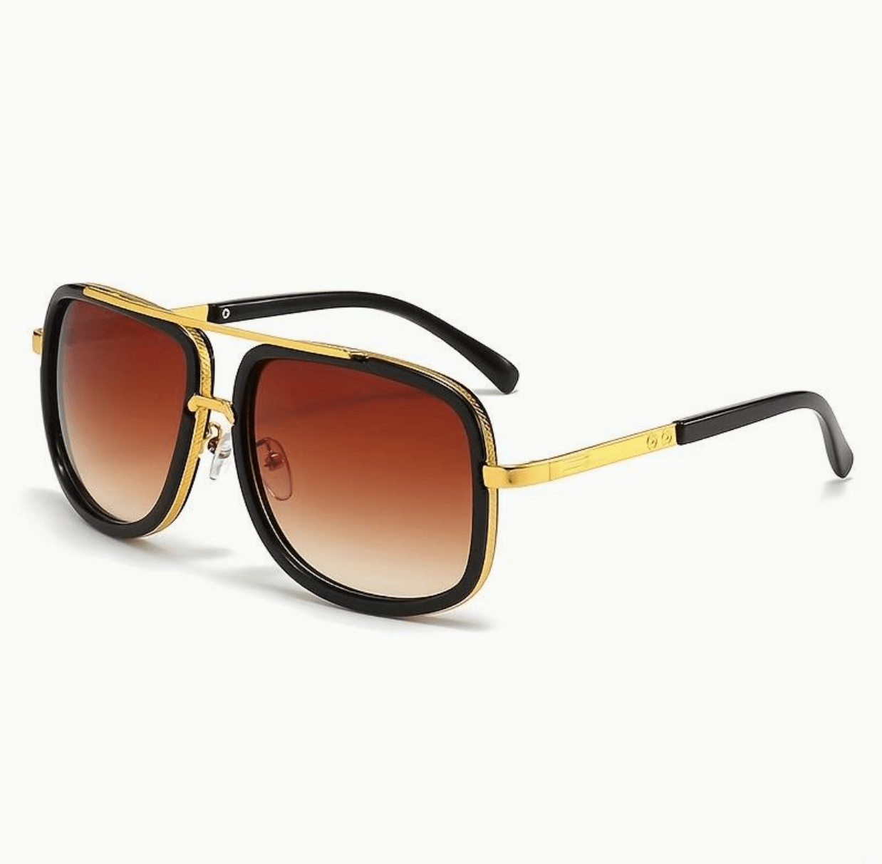 Elegante Sonnenbrille für Herren - Schwarz & Gold