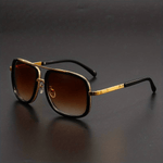 Elegante Sonnenbrille für Herren - Schwarz & Gold