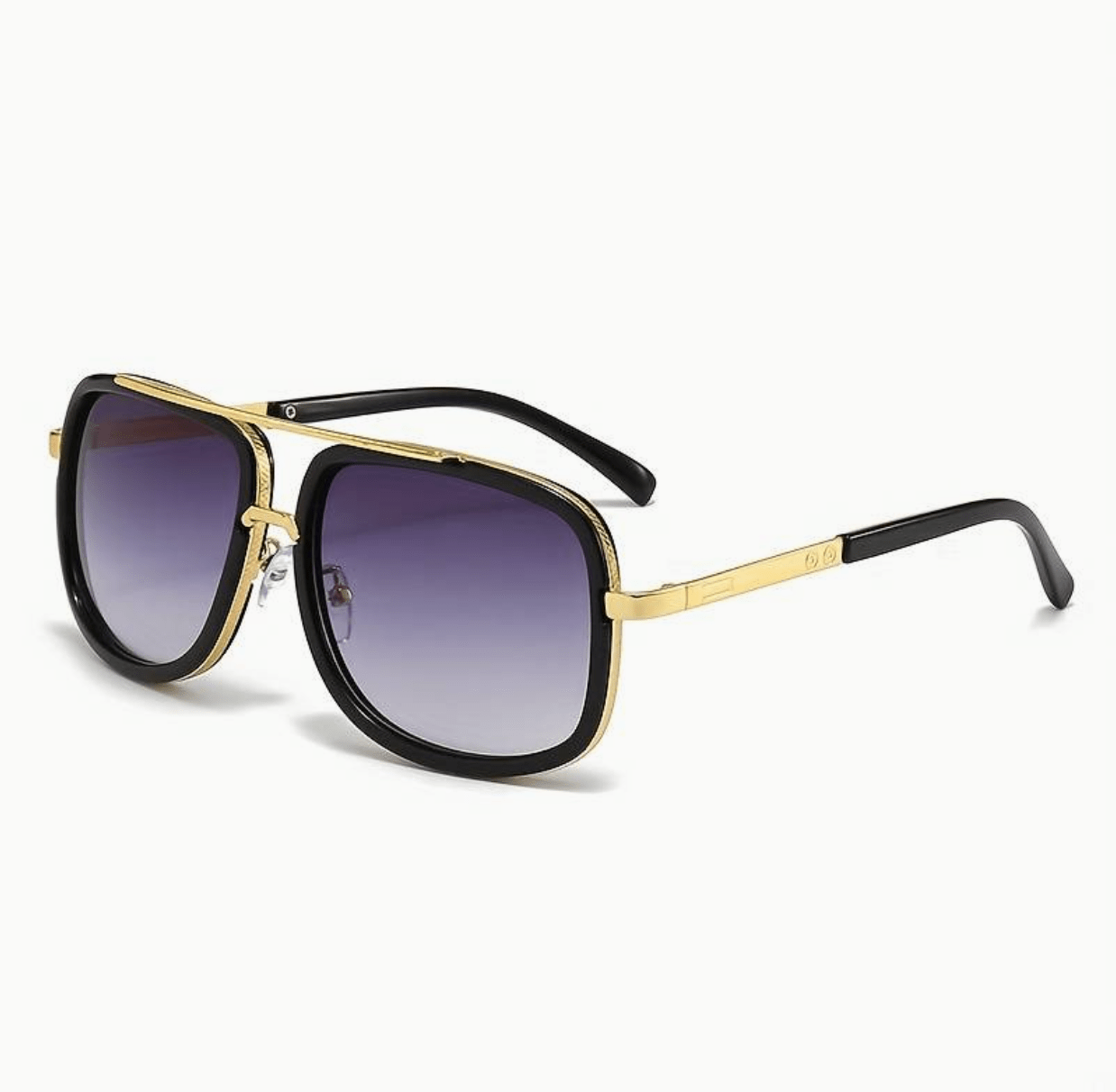 Elegante Sonnenbrille für Herren - Schwarz & Gold