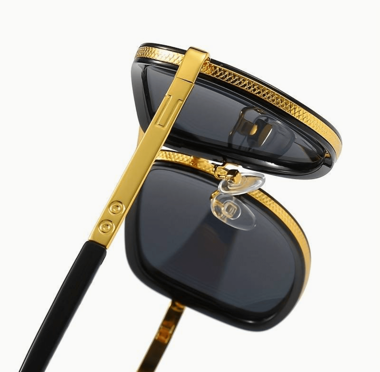 Elegante Sonnenbrille für Herren - Schwarz & Gold
