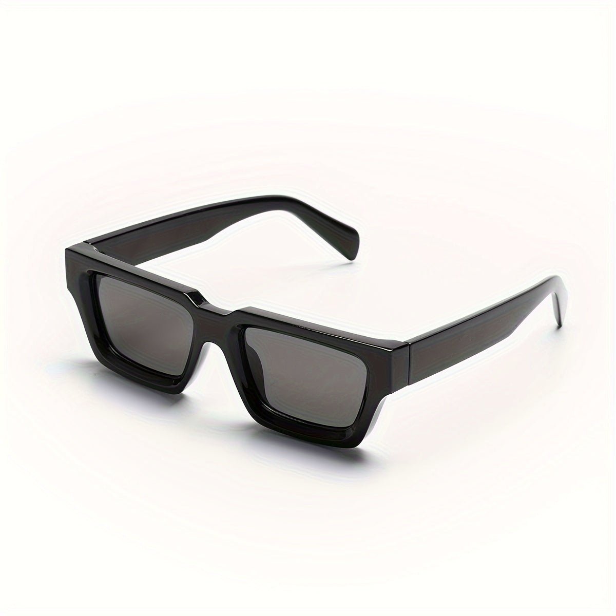 Stylische Retro-Sonnenbrille in Schwarz mit Quadratischem Design