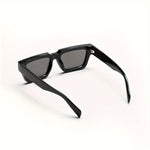Stylische Retro-Sonnenbrille in Schwarz mit Quadratischem Design