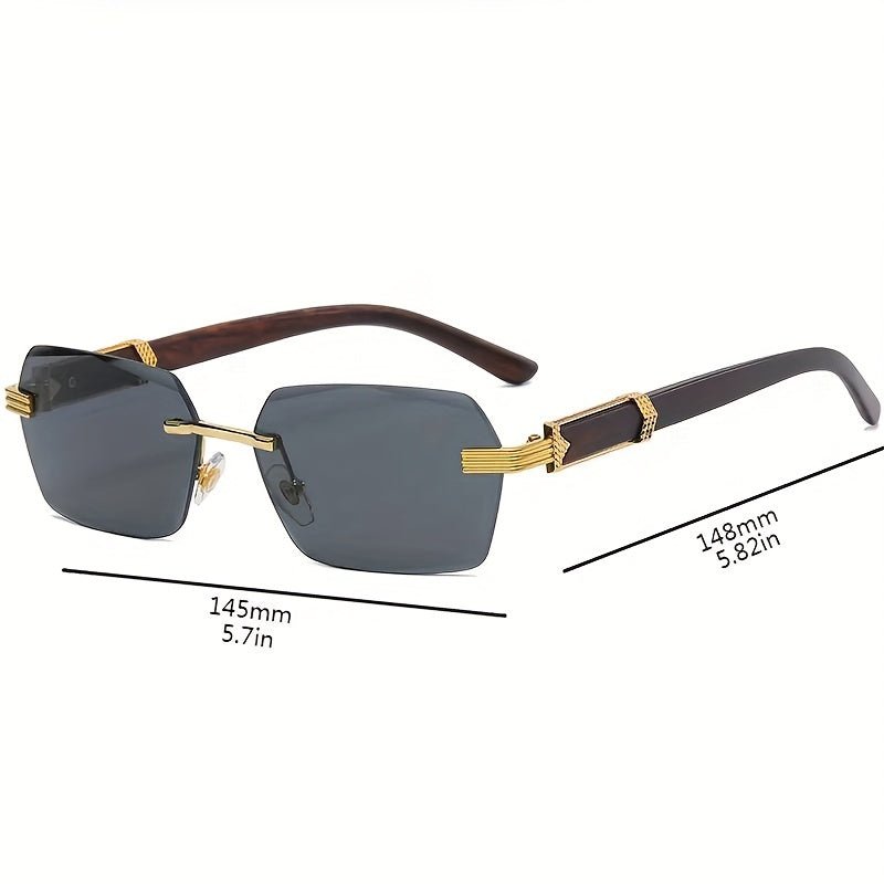 Lichtdurchlässige Randlose Sonnenbrille mit Facettenlinsen