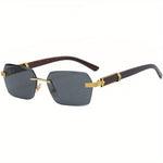 Lichtdurchlässige Randlose Sonnenbrille mit Facettenlinsen