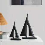 Maritime Tischskulptur - Minimalistisch - Segelboot