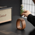 Harmonia Vase - Elegante Holz-Glas-Kreation für Pflanzenliebhaber