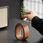 Harmonia Vase - Elegante Holz-Glas-Kreation für Pflanzenliebhaber
