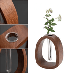 Harmonia Vase - Elegante Holz-Glas-Kreation für Pflanzenliebhaber