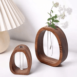 Harmonia Vase - Elegante Holz-Glas-Kreation für Pflanzenliebhaber