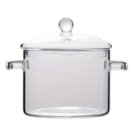 Transparenter Glas-Kochtopf mit Griffen – KookZicht (1360 ml)