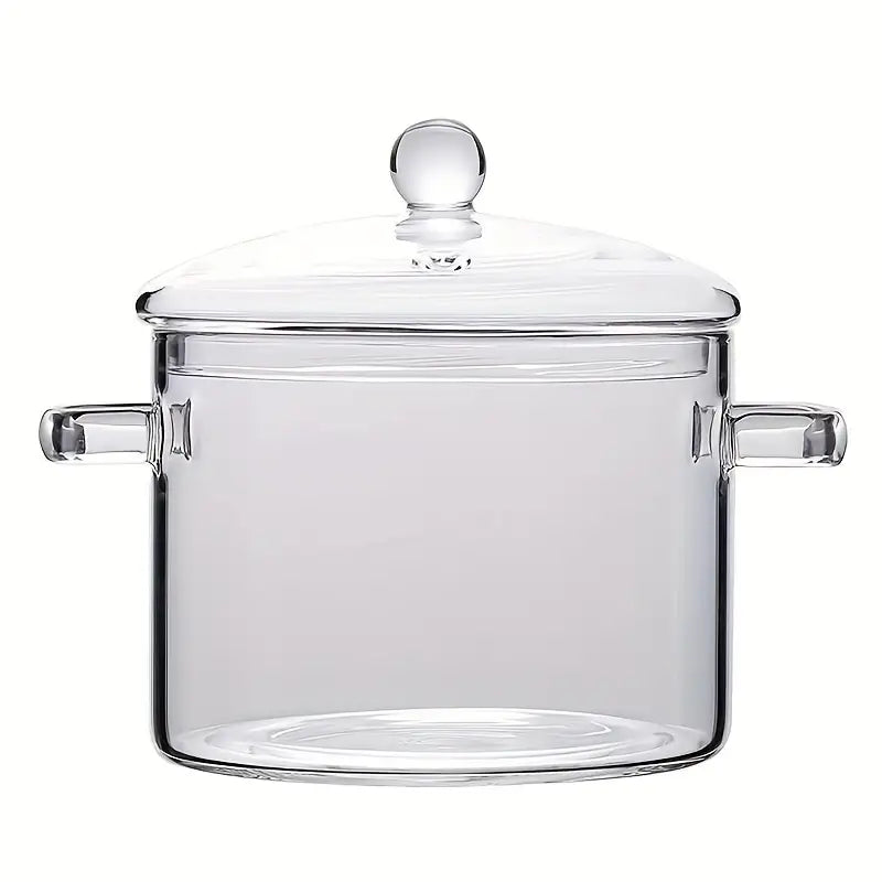Transparenter Glas-Kochtopf mit Griffen – KookZicht (1360 ml)