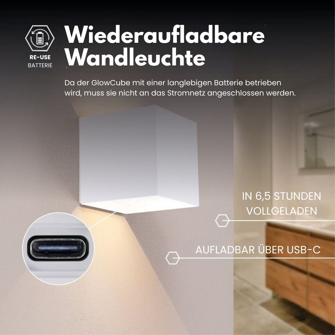 Bewegungsmelder Wandleuchte ohne Kabel – Cubic