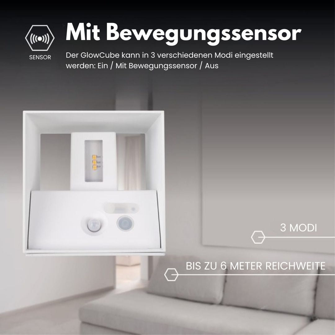 Bewegungsmelder Wandleuchte ohne Kabel – Cubic