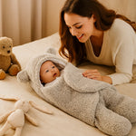 Schlafanzug und Decke für Babys mit Bärenmotiv