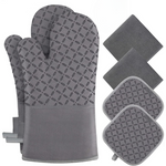 Safety Glove Set | Heat Resistant Silicone Gloves 6-piece | Up to 260 °C