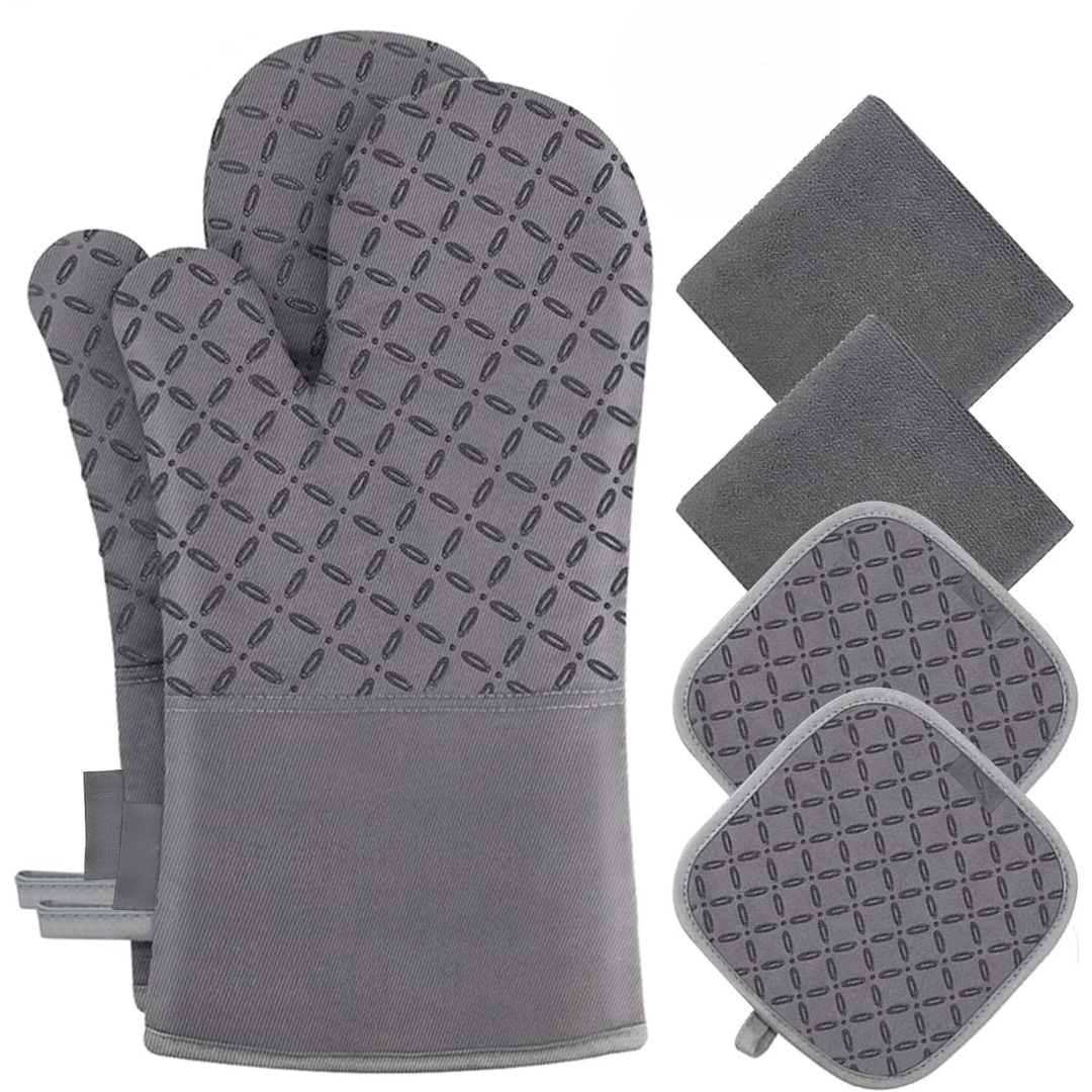 Safety Glove Set | Heat Resistant Silicone Gloves 6-piece | Up to 260 °C