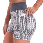 Women's Comfortable High-Waisted Jacquard Yoga Shorts
