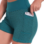 Women's Comfortable High-Waisted Jacquard Yoga Shorts