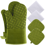 Safety Glove Set | Heat Resistant Silicone Gloves 6-piece | Up to 260 °C