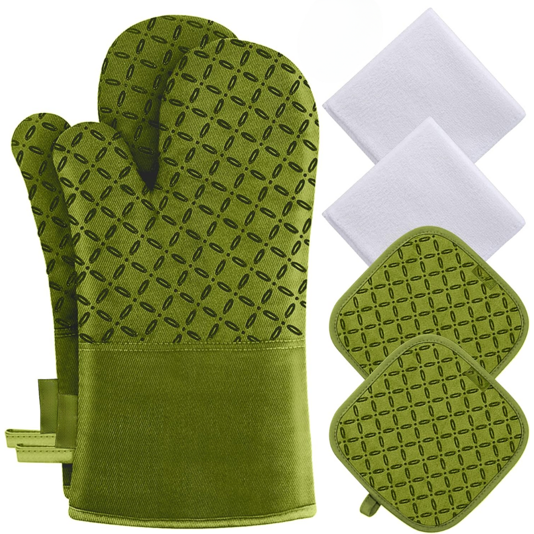 Safety Glove Set | Heat Resistant Silicone Gloves 6-piece | Up to 260 °C