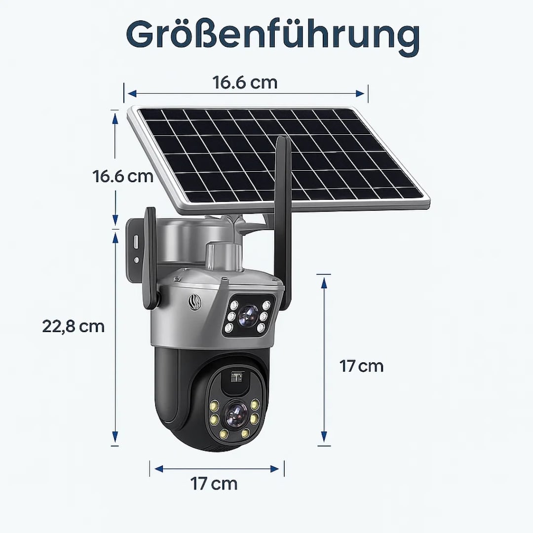 Solare WLAN Überwachungskamera für außen – GuardVision