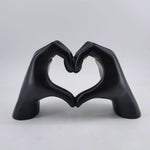 Wooden Sculpture of Heart Hands - Artisan Home Decoration