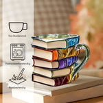 Bunter 3D Becher im Bücherdesign für jeden Tag