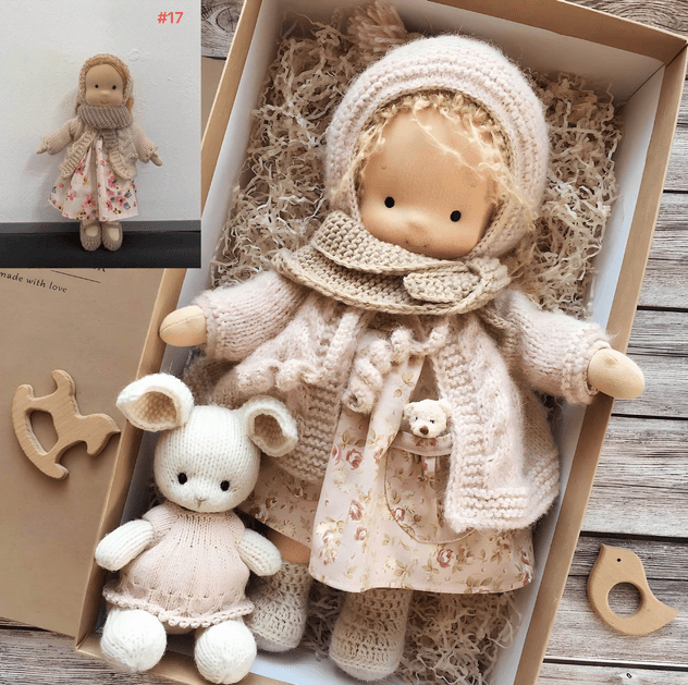 Harmonie | Handgefertigte Waldorf Kuschelpuppe – Lila