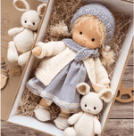 Harmonie | Handgefertigte Waldorf Kuschelpuppe – Lila