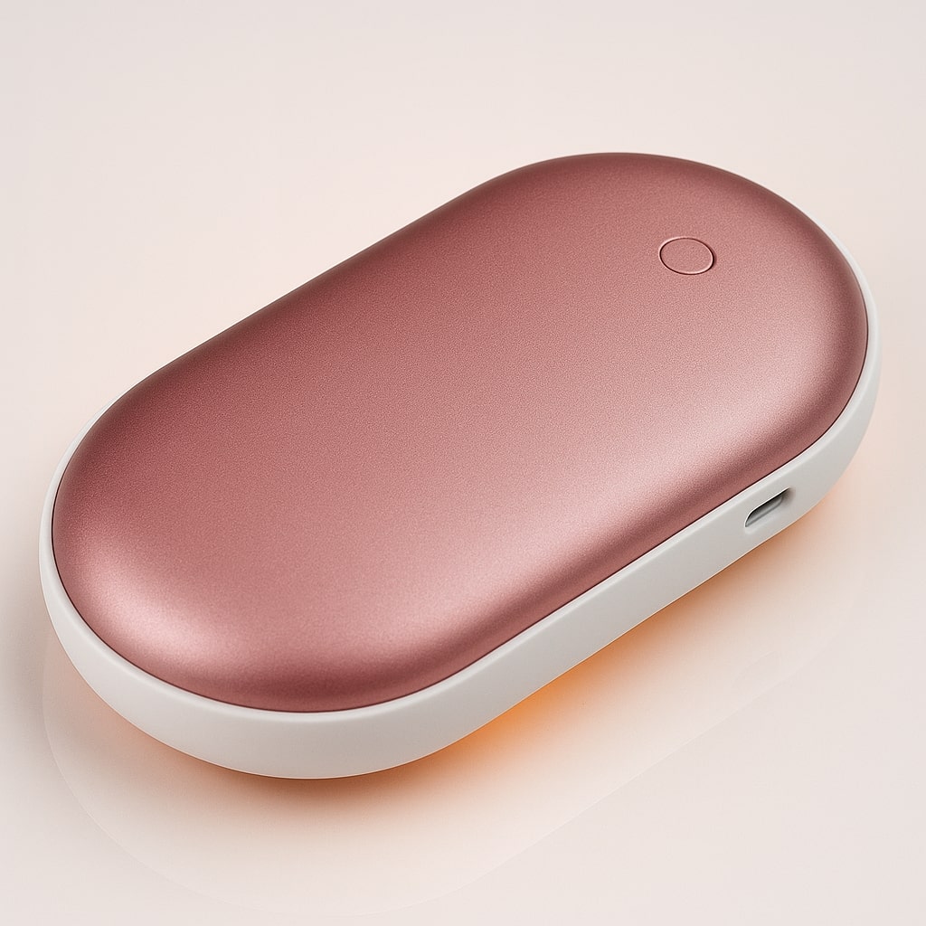 Kompakter Handwärmer mit Powerbank für kalte Tage