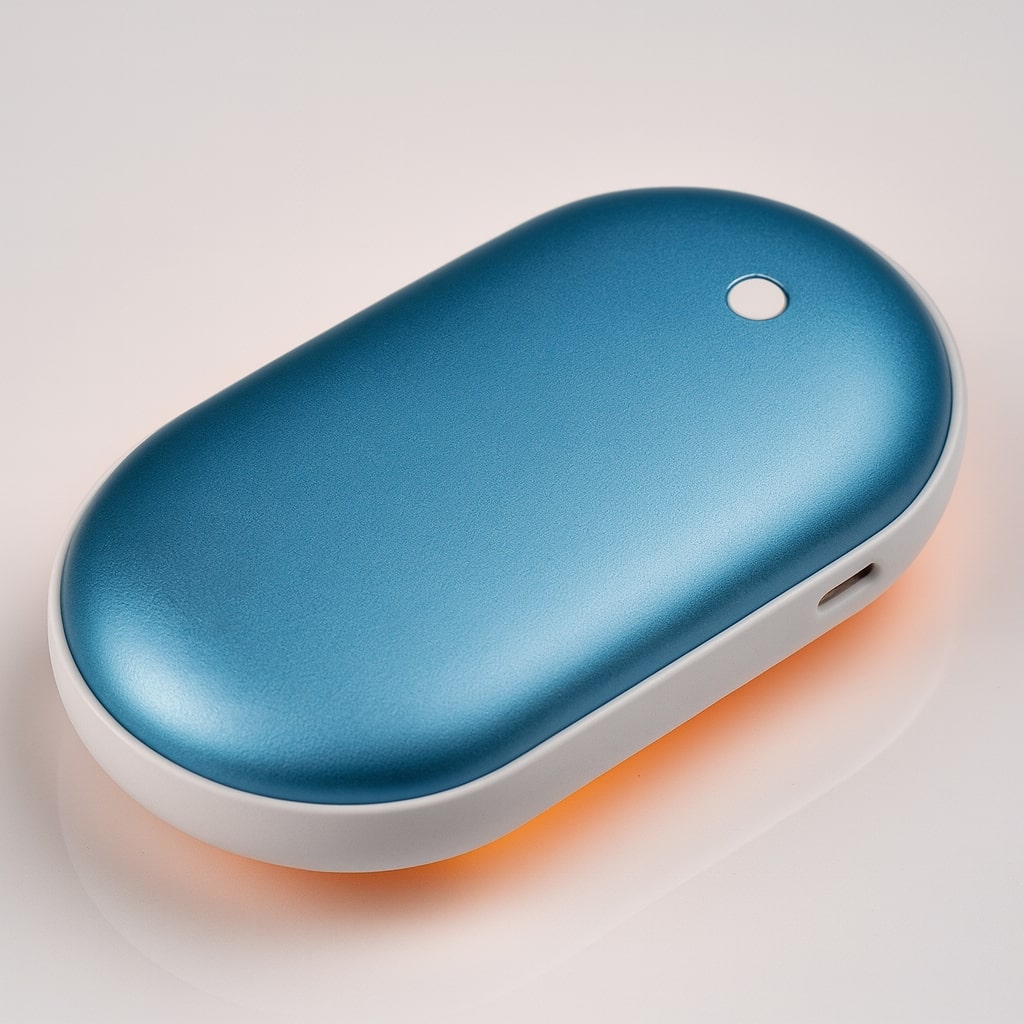 Kompakter Handwärmer mit Powerbank für kalte Tage