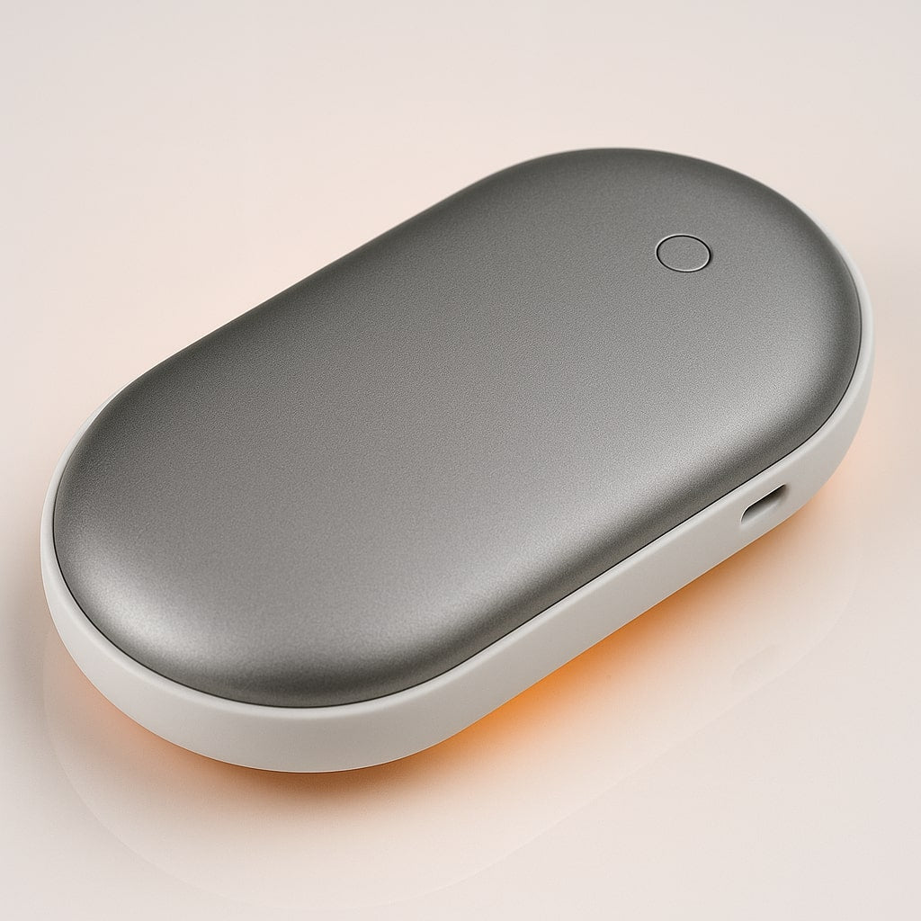 Kompakter Handwärmer mit Powerbank für kalte Tage