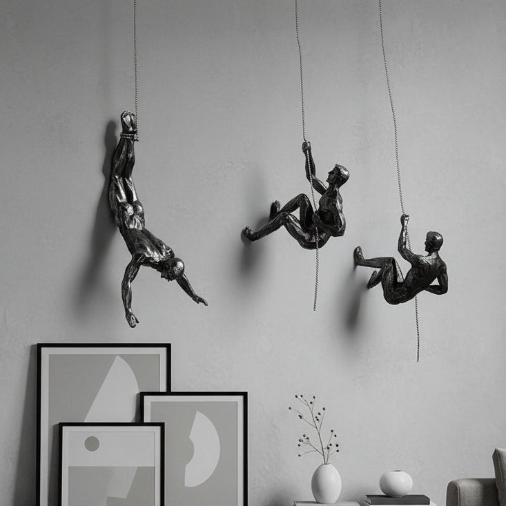 Wall Art Sculpture for Climbers – Unique Handmade Home Decoration