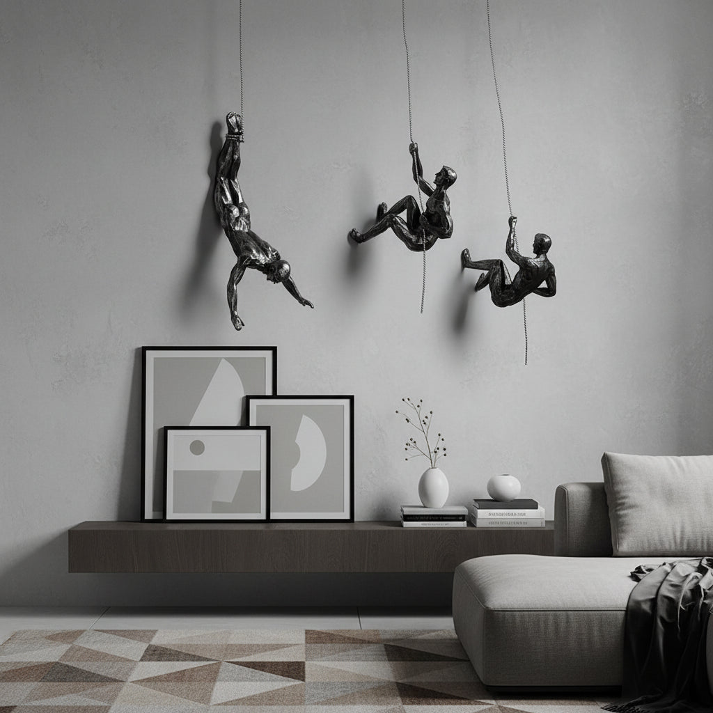 Wall Art Sculpture for Climbers – Unique Handmade Home Decoration